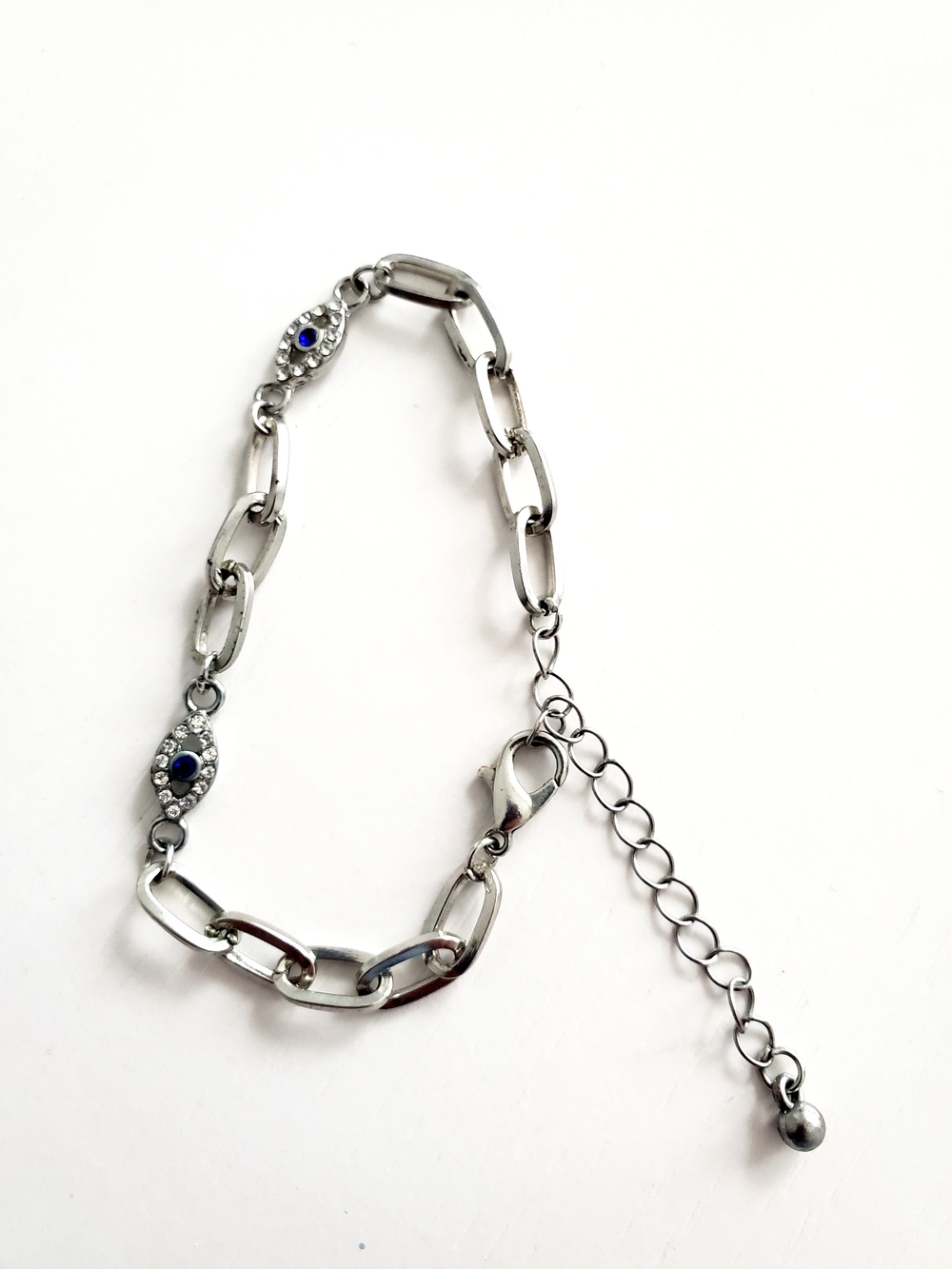 Evil Eye Silver-Link Bracelet